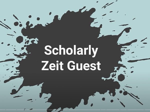 Scholarly Zeit Guest Logo. Image links to news item.