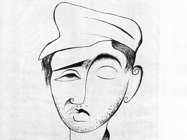 Drawing of a man wearing a hat. Image links to event page.