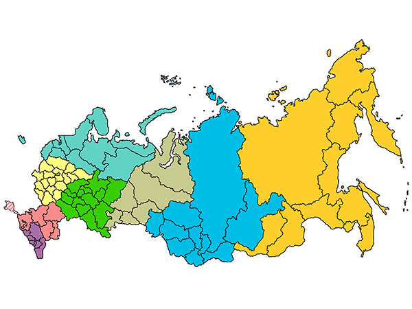 Map of Russian districts. Image links to event page.