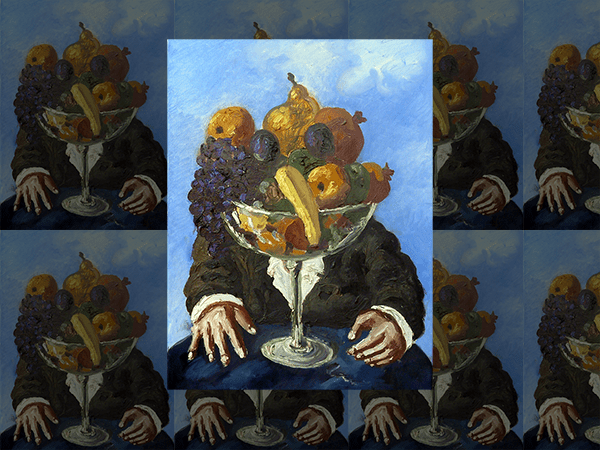 Painting of fruit in a glass. Image links to event page.