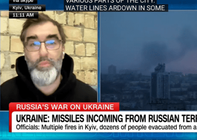 Peter Zalmayev (’08) Discusses Russia’s Attacks on Kyiv with CNN