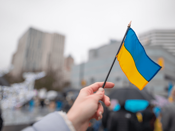 Ukrainian flag. Image links to event page.