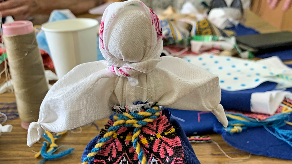 Traditional Ukrainian rag doll.