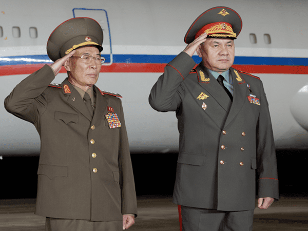 Meeting of Russian and North Korean defense ministers. Image links to event page.