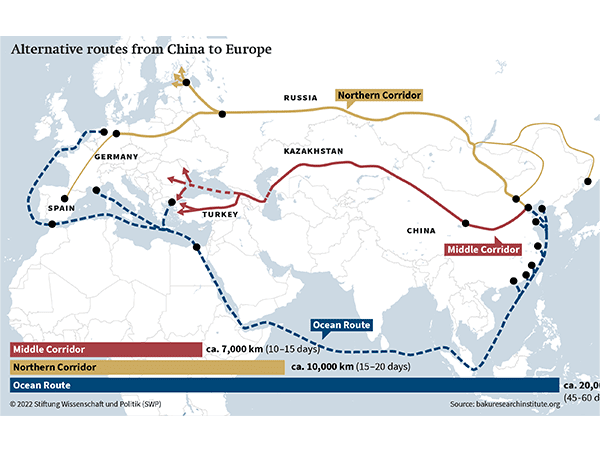 China's BRI ambitions on a map. Image links to event page.