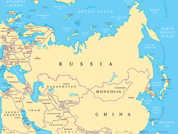 Map of Russia and China. Image links to event page.