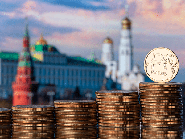 Ruble in front of the Kremlin. Image links to event page.