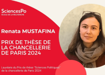 Renata Mustafina Wins the Chancellery of the Universities of Paris Dissertation Award in Political Science